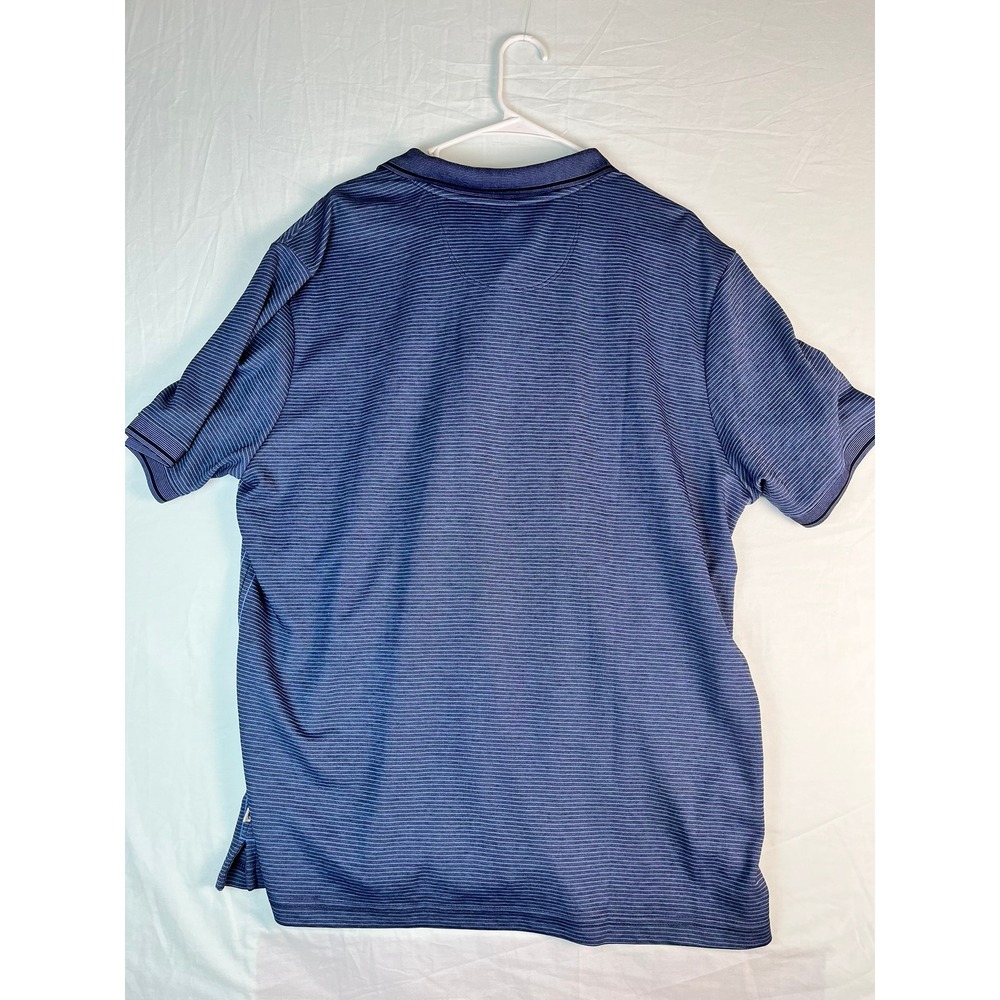 Tommy Bahama Polo Shirt Mens XL Blue New Striped Short Sleeve Marlin Logo - Picture 4 of 6
